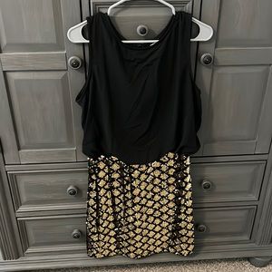 Black and Gold sequin sleeveless dress